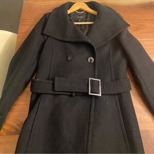 Babaton black peacoat size medium